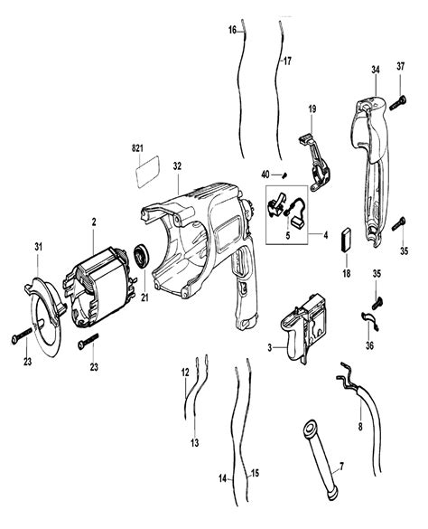 dewalt drill parts diagram wiring