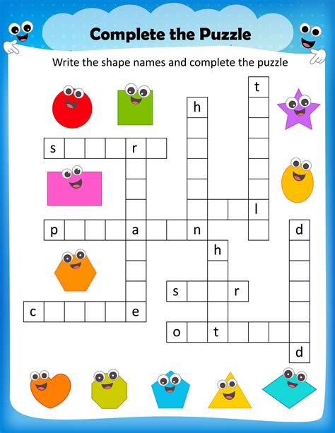 printable crossword puzzles  elementary students printable