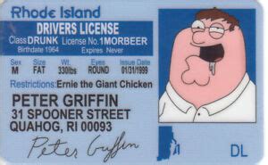 peter griffin id card griffin peter leisurebunny