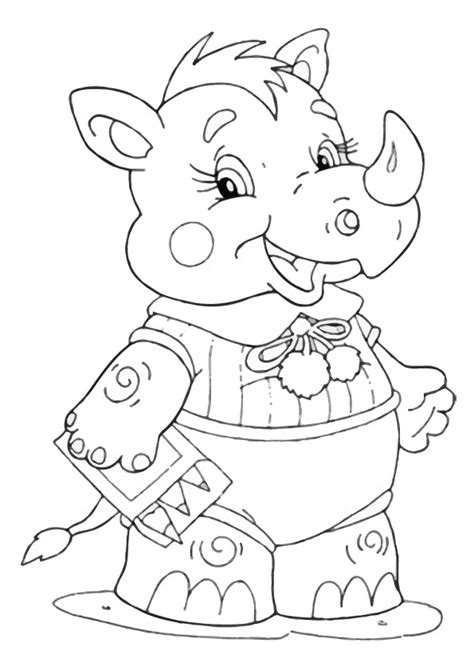 rhino coloring pages  printable coloring pages  kids