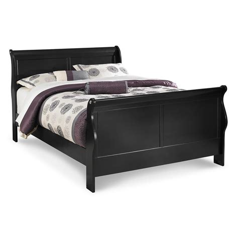 value city furniture black sleigh bed