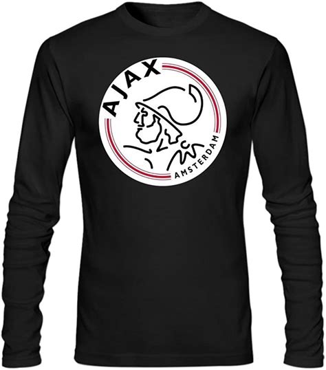 amazoncom neversayso ajax amsterdam logo long sleeve  shirt  men xl black clothing