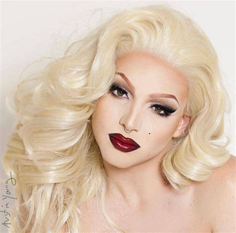 Blonde Dark Lips Drag Queens En 2019 Maquillaje Makeup