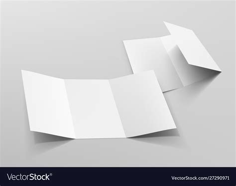 realistic tri fold    brochure mockup vector image