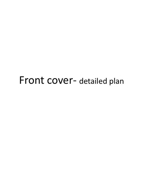 front cover contents  double page spread detail page layout plan