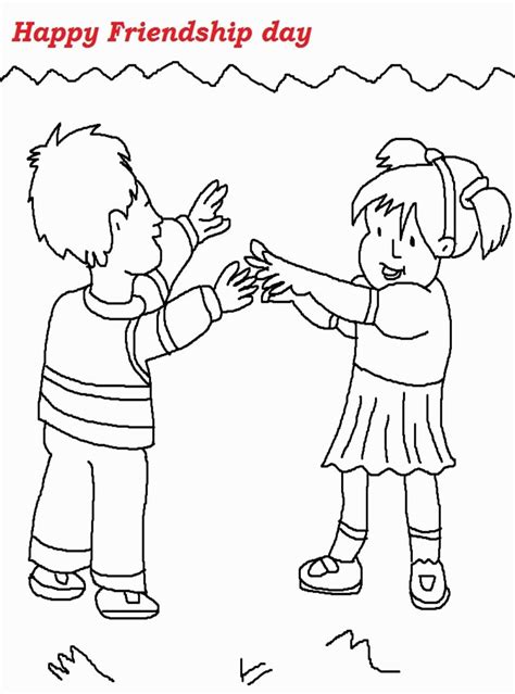 preschool friendship coloring pages coloring pages