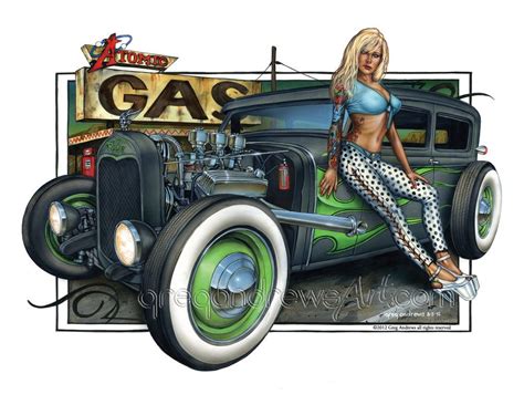 Hot Rod Girl By Greg Andrews Art On Deviantart Hot Rods