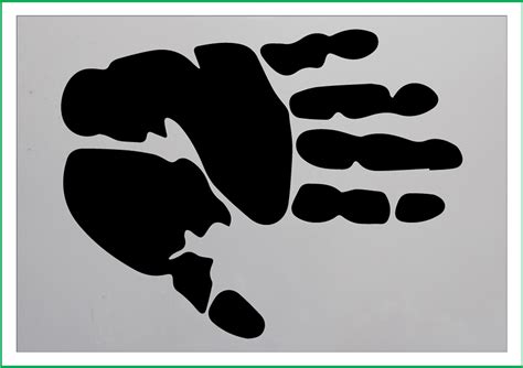 handprint hand  print mylar stencil  micron mylar   etsy