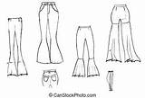 Flat Bell Bottoms Sketch Template Coloring sketch template