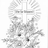 Coloring Pages Risen He Easter Printable Things Do Colouring Jesus Adult Flandersfamily Info Choose Board sketch template