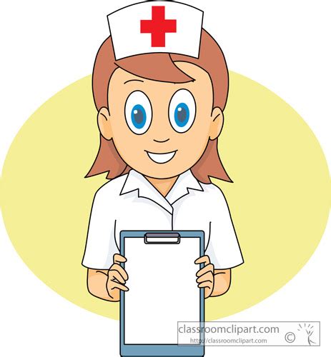 medical clipart nurse with patient info clipboard 06