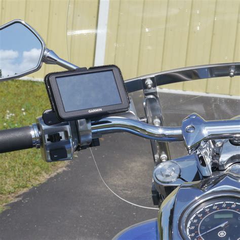 ecaddy ball gps mount mirror stem chrome leader motorcycle accessories