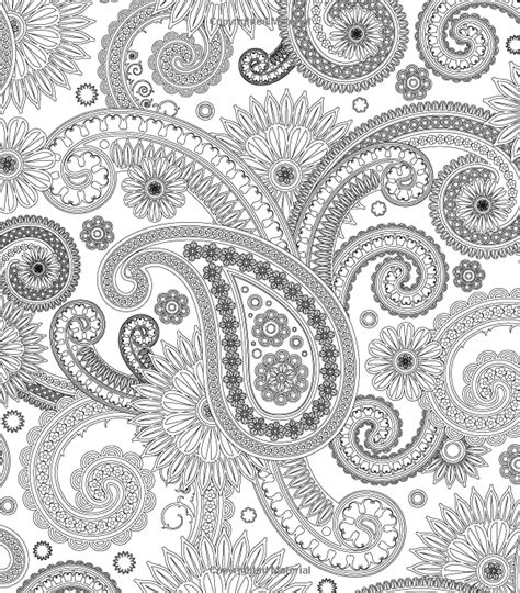 stress  coloring paisley patterns  coloring pages  peace