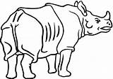 Rhinoceros Rhino Ausmalbild Rhinocéros Vorn Panzernashorn Schaut Nashorn Rhinos Silhouette Dessins Lapin sketch template