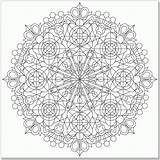 Kaleidoscope Mandala sketch template