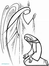 Annunciation Coloring Mary Gabriel Clipart Angel Magnificat Visitation Advent Worship Church Luke Pages Prayer Heart Clip Cliparts There Time Drawing sketch template