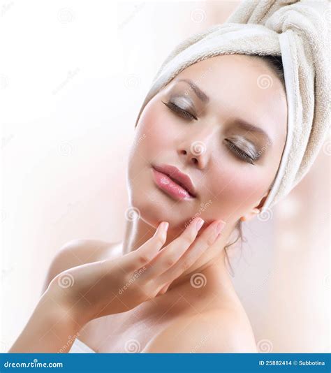 spa girl skincare stock images image
