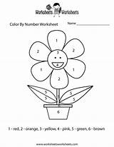 Number Color Kindergarten Worksheets Easy Worksheet Coloring Kids Preschool Pre Colors Printable Activities Choose Board Letter sketch template