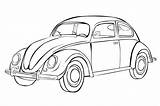 Volkswagen Vw Beetle Coloring Pages Car Dessin Drawing Voiture Bug Sheet Sheets Cars Coloriage Auto Printable Colorier Imprimer Vintage Line sketch template