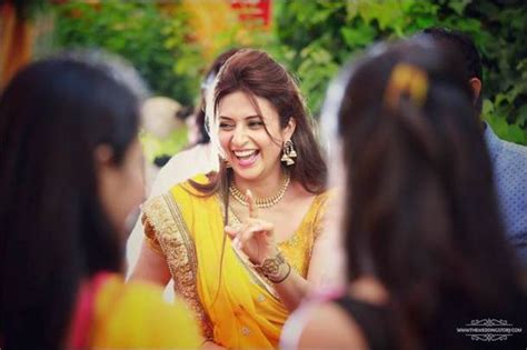 photos divyanka tripathi is glowing in yellow at her haldi ceremony