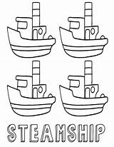 Steamship Coloring Pages sketch template