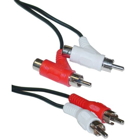 ft rca stereo audio piggyback cable