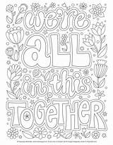 Lettering Coloring Hand sketch template
