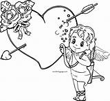 Coloring Cupido Rose Boy Wecoloringpage sketch template