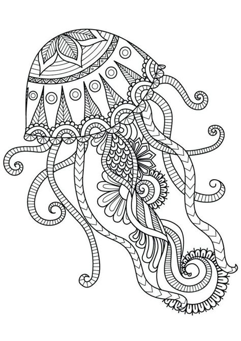 jellyfish animal mandala coloring pages fish coloring page coloring
