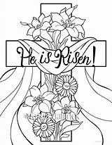 Coloring Pages Easter Risen He Colouring Children Etsy Sunday Bible Resurrection Kids Printable School Sheets sketch template