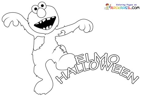 elmo halloween coloring pages