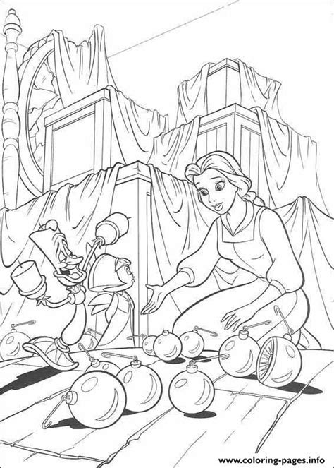 belle helping lumiere  beauty  beast disney coloring page printable