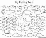 Family Tree Coloring Template Kids Printable Large Drawing Chart Pages Blank Easy Big Simple Genealogy Charts Templates Print Roots Fun sketch template