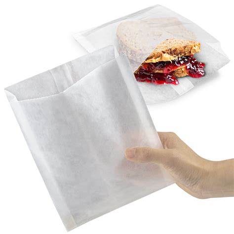 pack plain      wet wax paper sandwich bags food grade