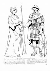 Byzantine Costume Fashions Medieval Coloring Fashion Historical Kids Pages Printables Clothing sketch template