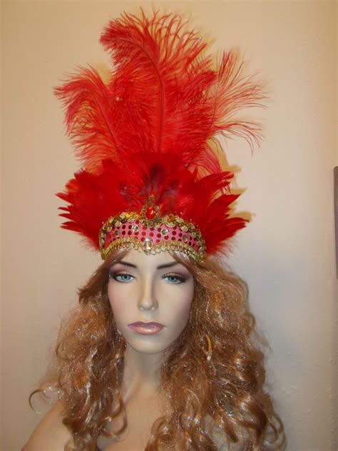 vegas showgirl style rio brazilian samba carnival description rhinestone jeweled headpiece