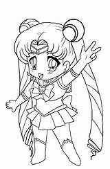 Coloring Sailor Pages Moon Luna Chibi Popular Cosmos sketch template