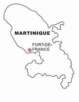 Martinique Map Coloring Martinica sketch template