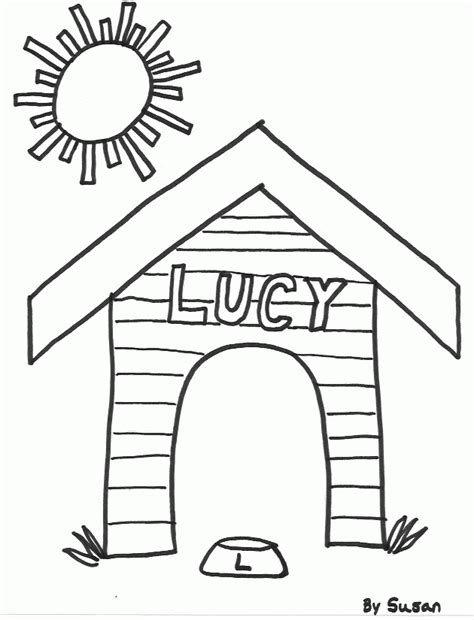 dog house coloring page coloring home
