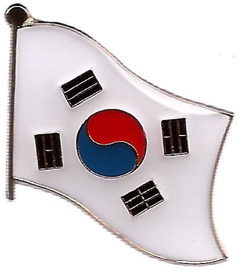 south korea flag lapel pin single korea south