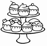 Coloring Cupcake Pages Cute Comments sketch template