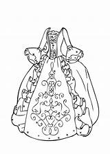 Dresses Prom Drawing Coloring Pages Getdrawings sketch template