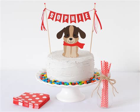 dog cake topper  kids birthday dog birthday cake topper etsy
