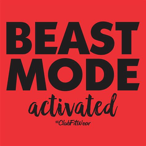 beast mode activated clubfitwear