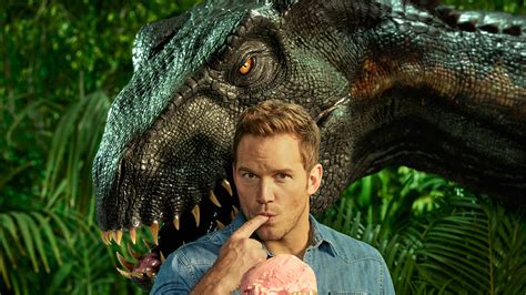 2560x1440 Chris Pratt With Indoraptor In Jurassic World Fallen Kingdom
