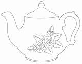 Teapot Drawing Vintage Coloring Digital Tea Template Set Pages Stamps Templates Pot Printable Teacup Stamp Birdscards Cup Embroidery Patterns Drawings sketch template