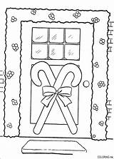 Coloring Pages Christmas Book Door Coloriage Fun sketch template