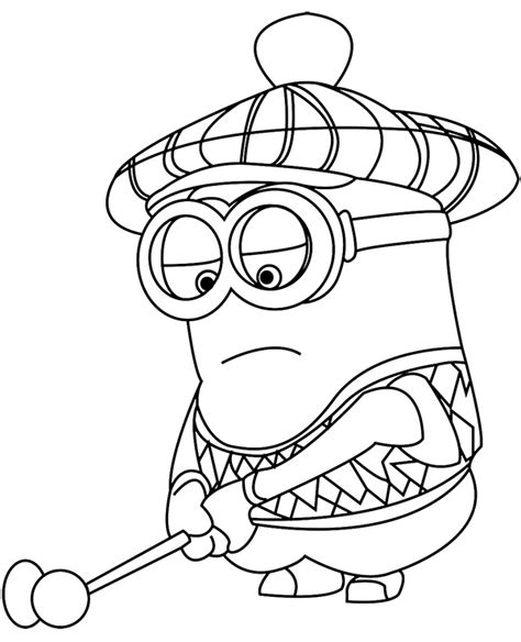 golf minion coloring page topcoloringpagesnet