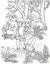 Hansel Coloring Gretel Hänsel Und Pages Forest Pebbles Sister Follow His Ausmalbild Ausmalbilder Printable Zum Seiner Den Schwester Folgt Mit sketch template