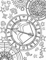 Coloring Zodiac Sagittarius Pages Sign Signs Printable Signe Adult Coloriage Sagittaire Zodiaque Imprimer Star Color Supercoloring Categories Du Choose Board sketch template